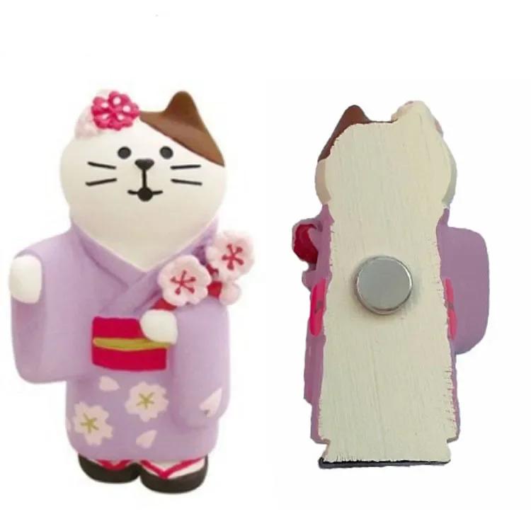 Resin Cute Cartoon Cat Fridge Magnetic Sticker Kawaii Zakka 3D Refrigerator Magnet Magnets Home Decoration Creative BirthdayGift