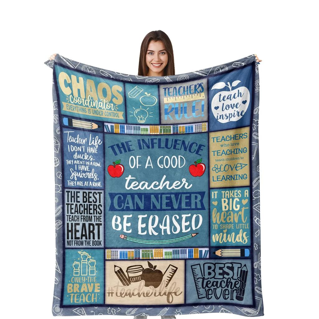 Regali per Insegnanti,Coperta per Insegnanti,Regalo di Apprezzamento per Insegnanti Regalo di Ringraziamento,Giorno degli Insegnanti Laurea Pensionamento Compleanno Coperta Plaid