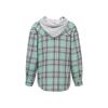 Autumn Winter New Women's Fashion Casual Plaid Colorblock Hooded Shirt Jacket