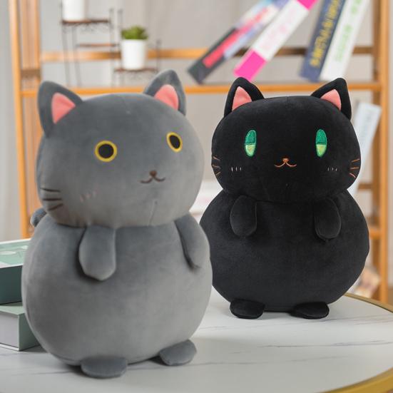 round cat plush