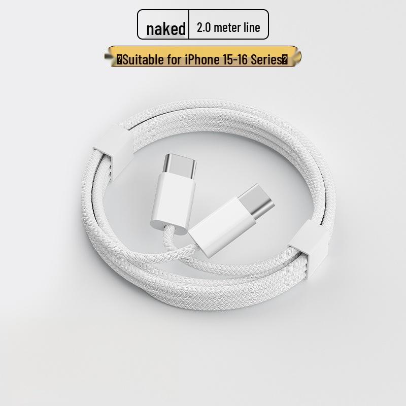 60W Fast Charging Braided USB-C Cable for iPhone 15/16