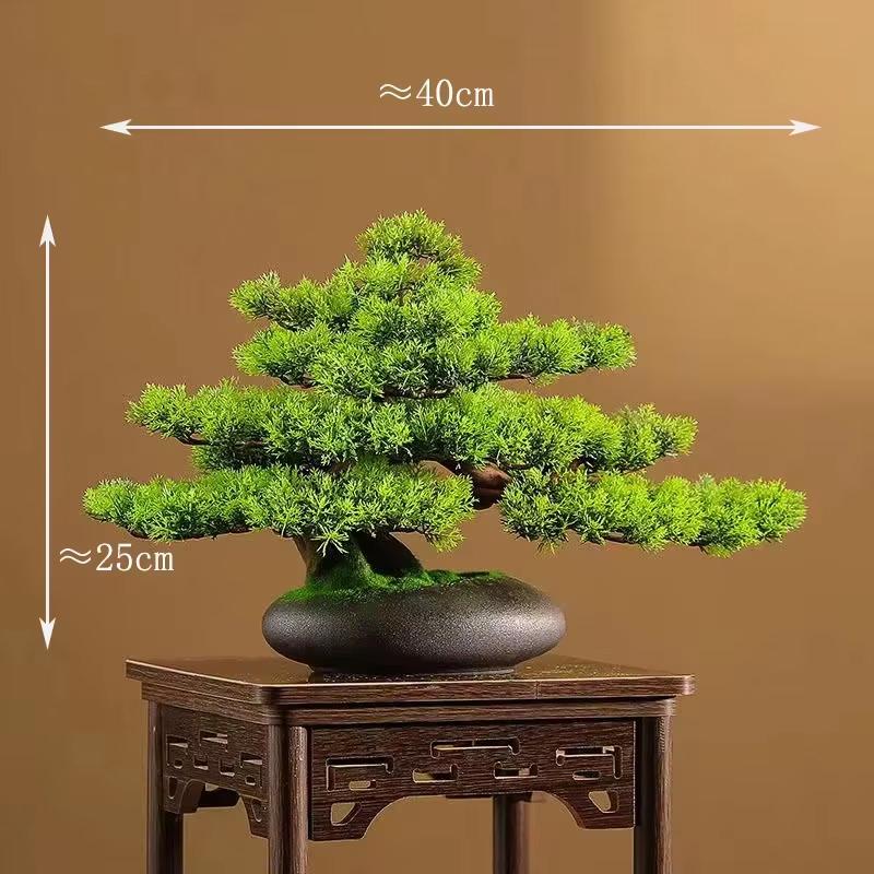 Simulation fake tree bonsai home living room Chinese sand table hotel porch landscaping decoration green plant ornaments