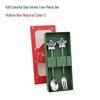 Christmas Cartoon Stainless Steel Spoon & Fork Set – Festive Cutlery with Gift Box