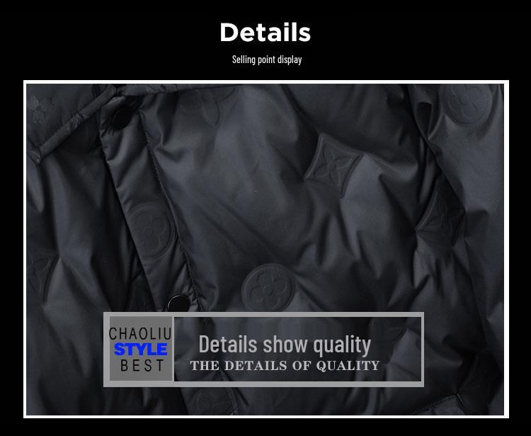 2025 European Style Men's Casual Down Jacket with Turn-Down Collar