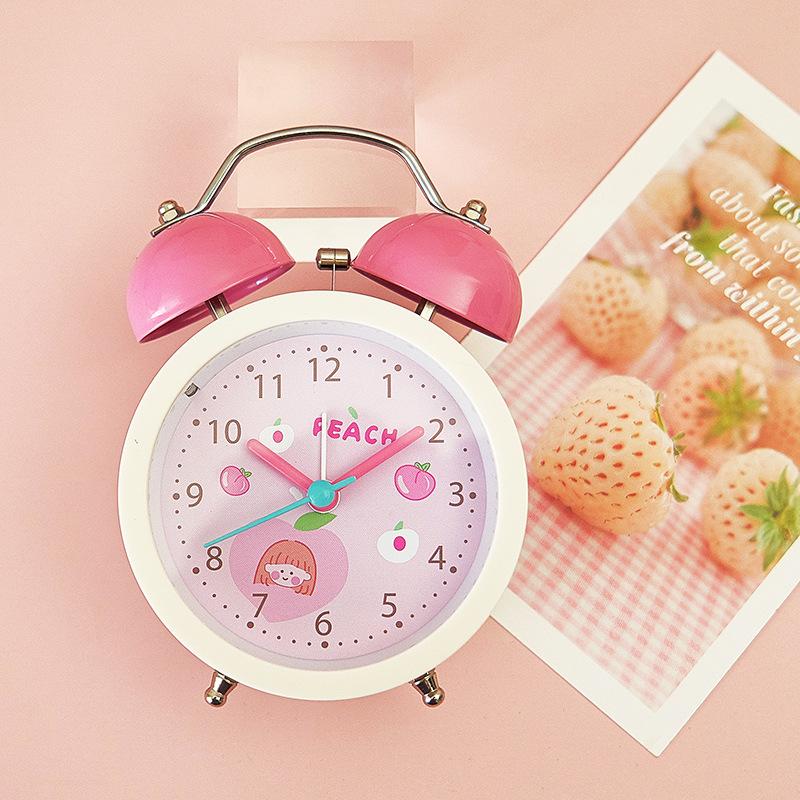 Kreativer Cartoon Kinder Wecker mit hohem Volumen Studenten Nachttischuhr kreative Uhr Metall Klingeluhr GH805