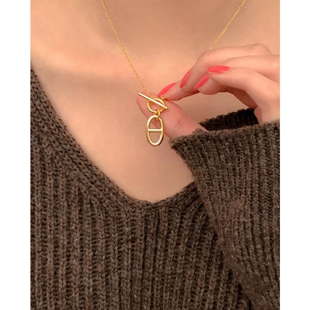 [925 Silver] H Necklace A 46