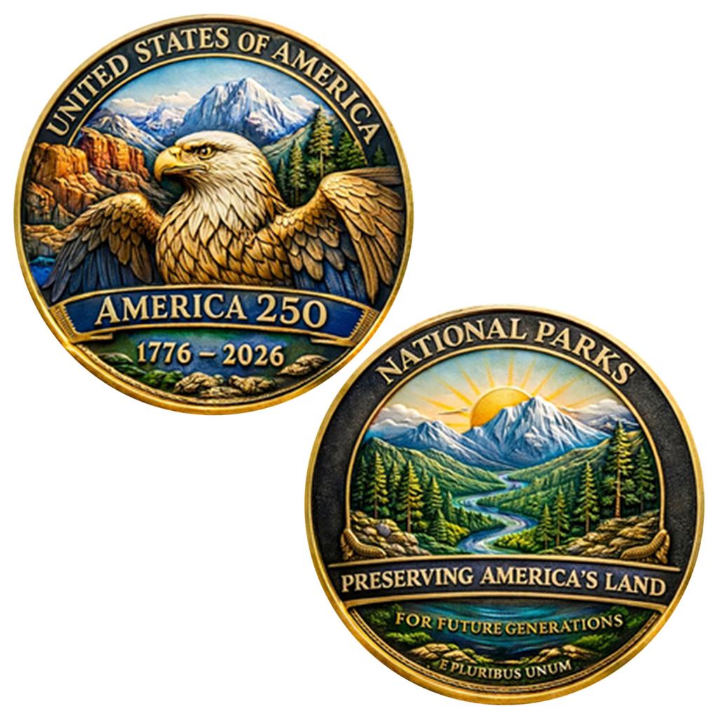 250th US Independence Anniversary Challenge Coin - 1776-2026, Honoring Declaration Of Independence Signing