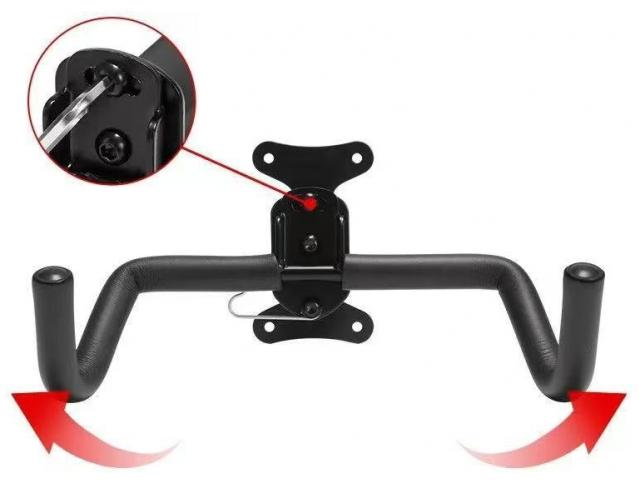 Bike Hanger Bike Holder For Wall Hooks Adjustable Foldable + Hook