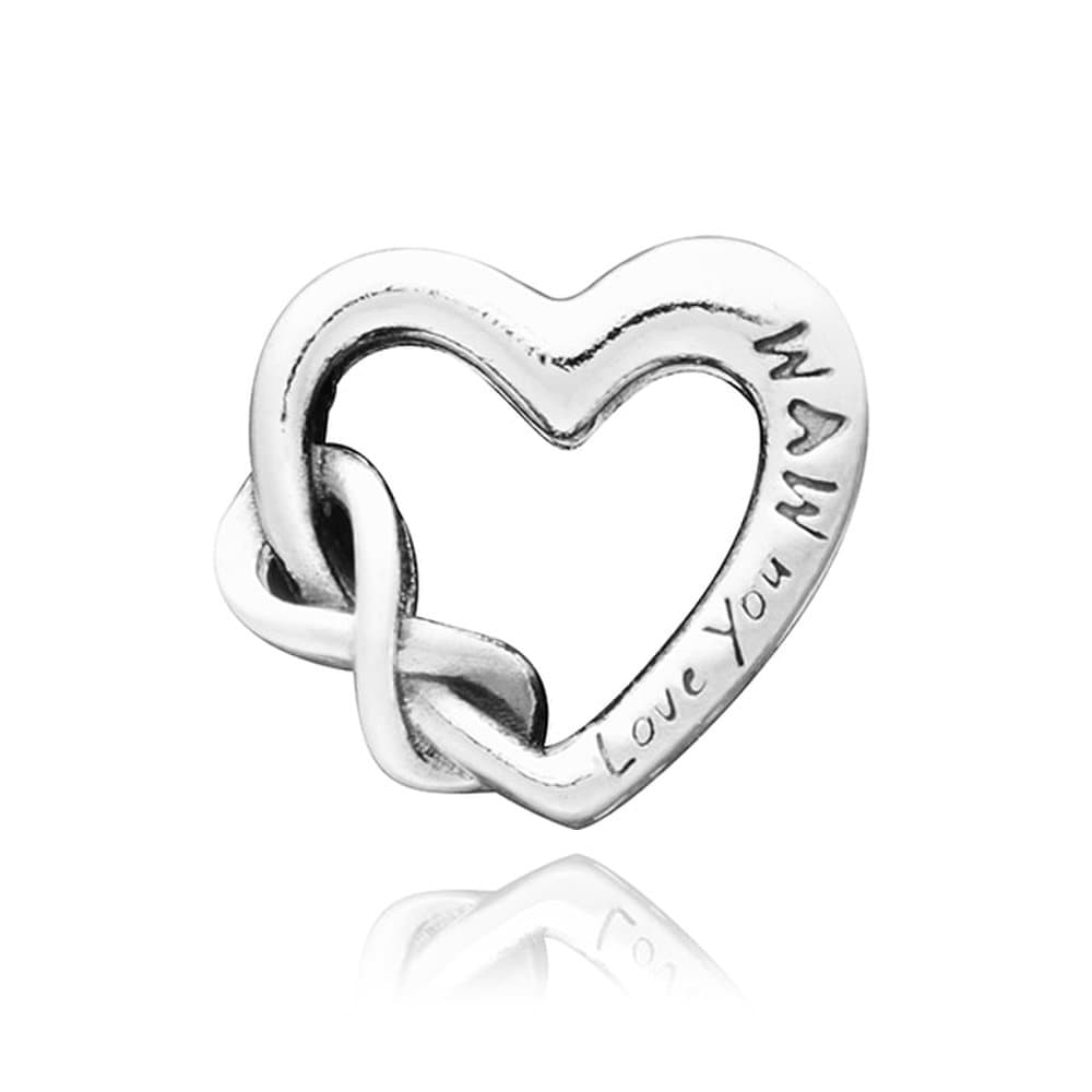Pandora 798825C00 Love You Mom Infinity Heart Silver Charm