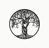 Heart-Shaped Tree of Life Black Metal Wall Decor for Bedroom & Living Room