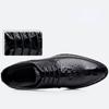 Chaussures Homme en Cuir Véritable Chaussures habillées Homme Peau de Crocodile de Luxe à Lacets Chaussure de Mariage Fête Chaussures Oxford Homme Bureau