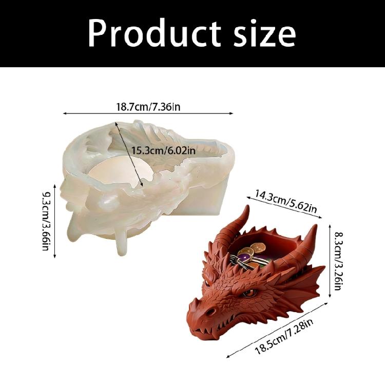 Sturdy 3D Dragon Silicone Mold Candle Holder Mold Perfect For Creating Custom Jewelry Holders And Trinkets Dishes