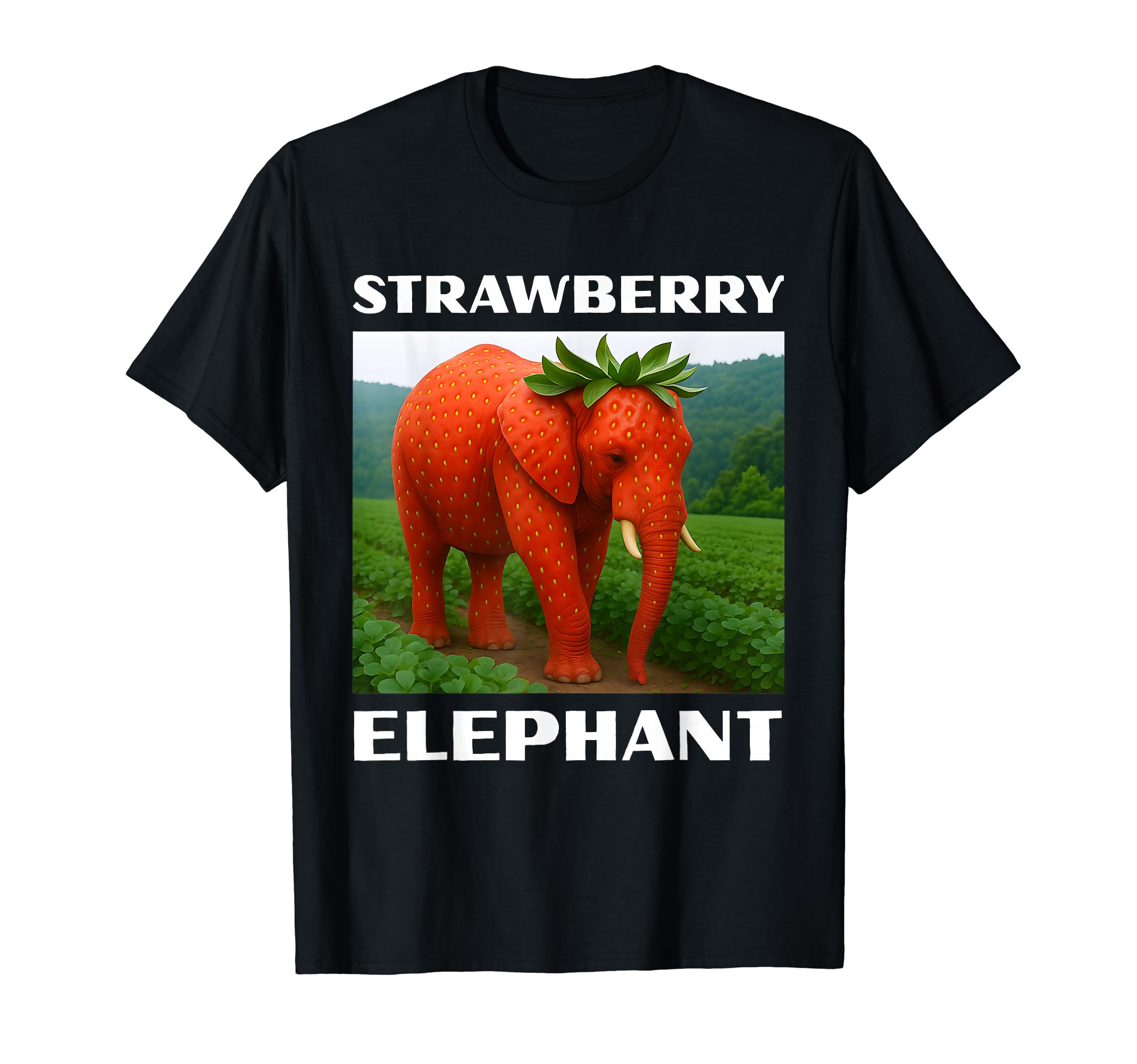 

Funny Italian Brain Lot Strawberry Elephant Meme. T-Shirt