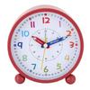 Kids Alarm Clock Bedsides Girls Boys Quiet No Ticking Battery Operated Analog Clock with Night Light Colorful Design