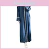Ethnic Tribal Muslim Robe Long Sleeve Maxi Dress With Lace Trim Boho Summer Casual Wear