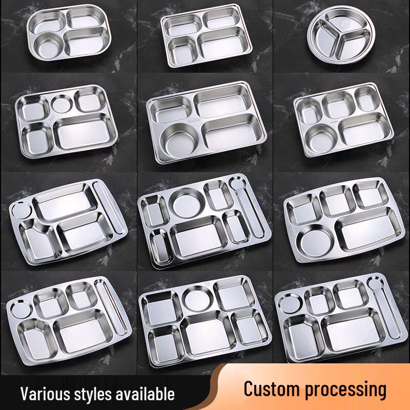 Ruhan Stainless Steel Divided Canteen Tray