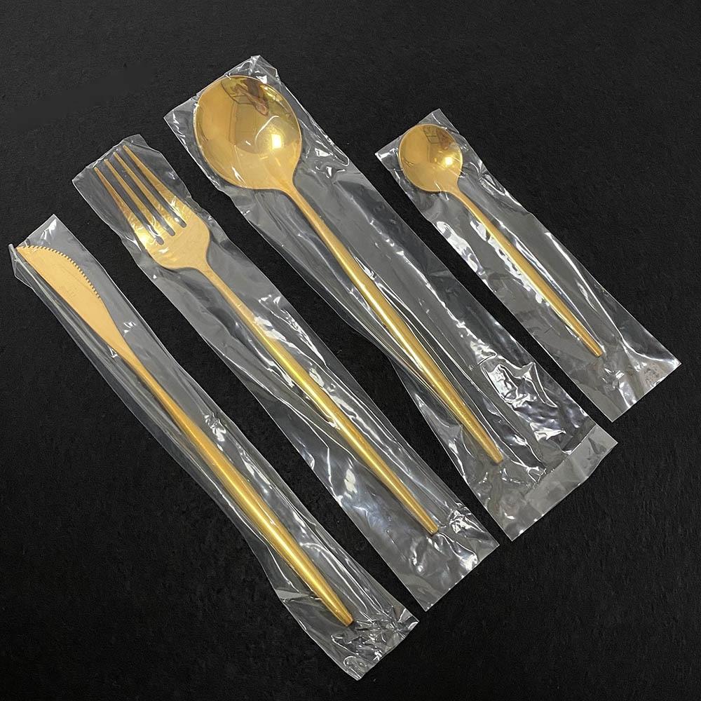 30Pcs White Gold Cutlery Set 18/10 Stainless Steel Dinnerware Set Knife Dessert Fork Spoon Silverware Kitchen Tableware Set