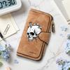 Gothic Skull Printed Long Wallet Forever Dark Style Daily Use Portable Purse