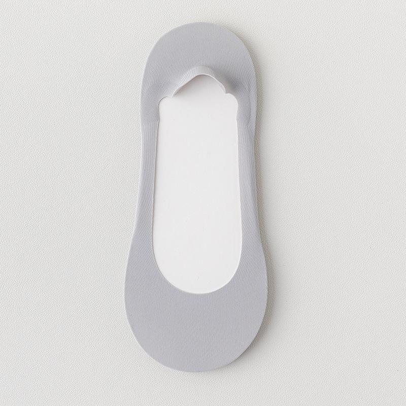 

1 пара женских летних тонких носков-лодочек с неглубокой губкой, декомпрессионные высокие каблуки, нескользящие, не могут упасть, невидимые носки EUR36-41 серый