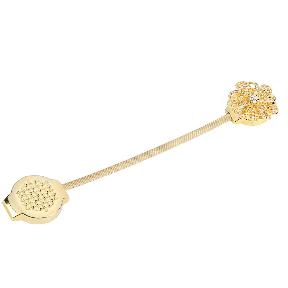 Retractable Magnetic Flower Curtain Clip Buckle Belt Holder Tie Belt Accessories Home Golden