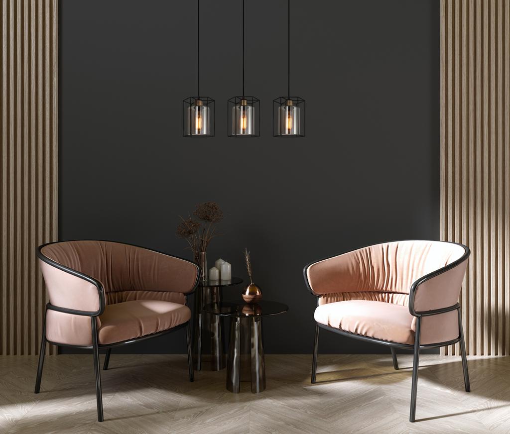 Lampa Wisząca Kalula 3 E27 Czarny Italux Pnd-78901-3-Bk+Sg