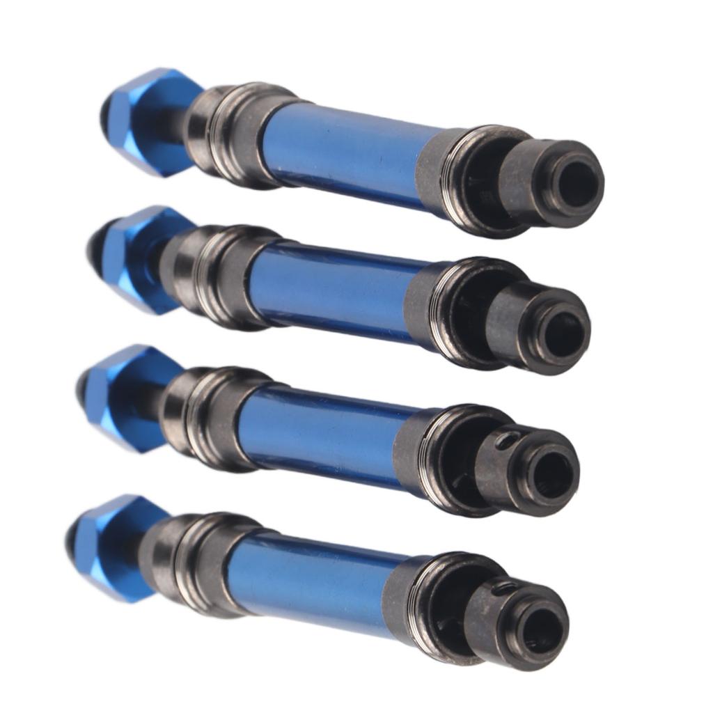 4Pcs CVD Front Rear Drive Shaft Metal Transmission Axle for Traxxas Slash 4X4 1 10 RC CarDark Blue