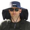 Fan Hat Wide-Brimmed Shawl Fishing Hat with Dual-Power Fan Design