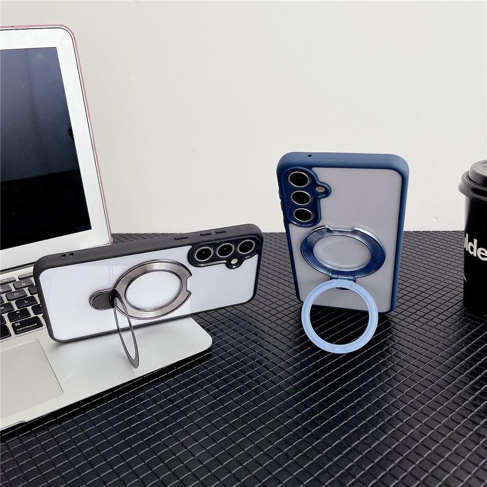 Luxury Magnetic Bracket Phone Case  For Oppo Reno 14 Pro 5G 14F 13F 12F 11F 13 12 11 10 Pro A91 Transparent Acrylic Stand Cover