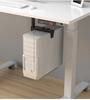 Adjustable Under-Desk Hanging PC Case Bracket - Iron Support Tray for Desktop Computers