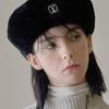 VA Square Studded Fur Beret_2 Colors