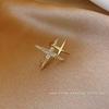 Exquisite Zirconium Starburst Brooch & Lapel Pin for Couples
