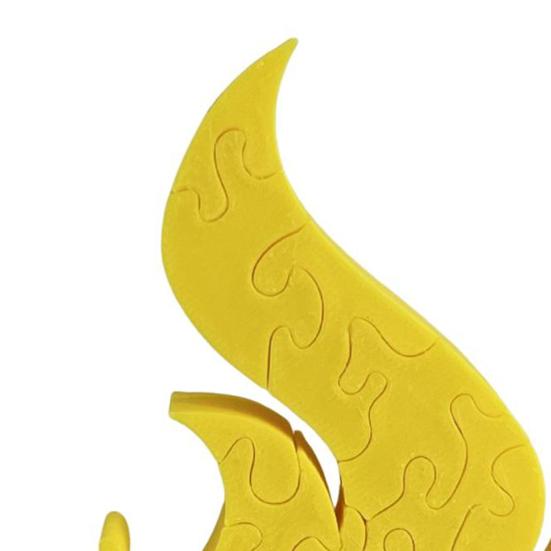 1 Set Flame Puzzle Red Flame Jigsaw Puzzle Educational Toy Desktop Decoration Ornament Puzzle Enthusiasts Gift