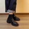 Soft Leather Version~ British Style Platform Loafers Women's One-pedal Lazy Shoes Versatile Single Shoes College Style Jk Uniform Shoes