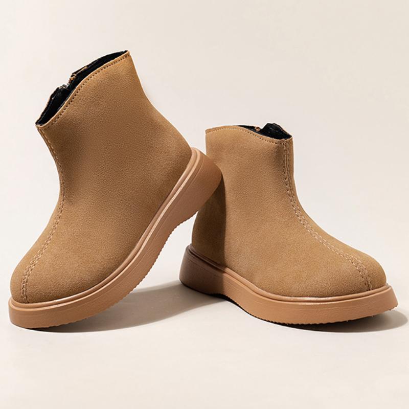 2024 Dětské kožené boty pro dívky Podzim Zima Nová móda Britský styl Měkká podrážka Protiskluzové Všestranné Kotníkové boty