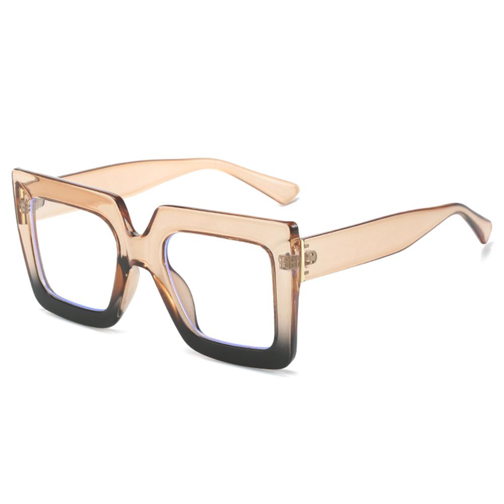 Fashion Oversized Anti-Blue Light Glasses Colorful Clear Lens Ladies Optical Glasses Frame Square Computer Eyewear for Women