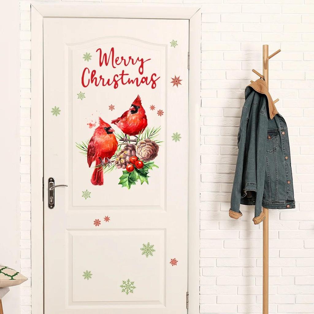 Creative New Christmas Decoration Wall Sticker Glass Sticker Door Sticker Simple and Fashionable Removable Wall Sticker