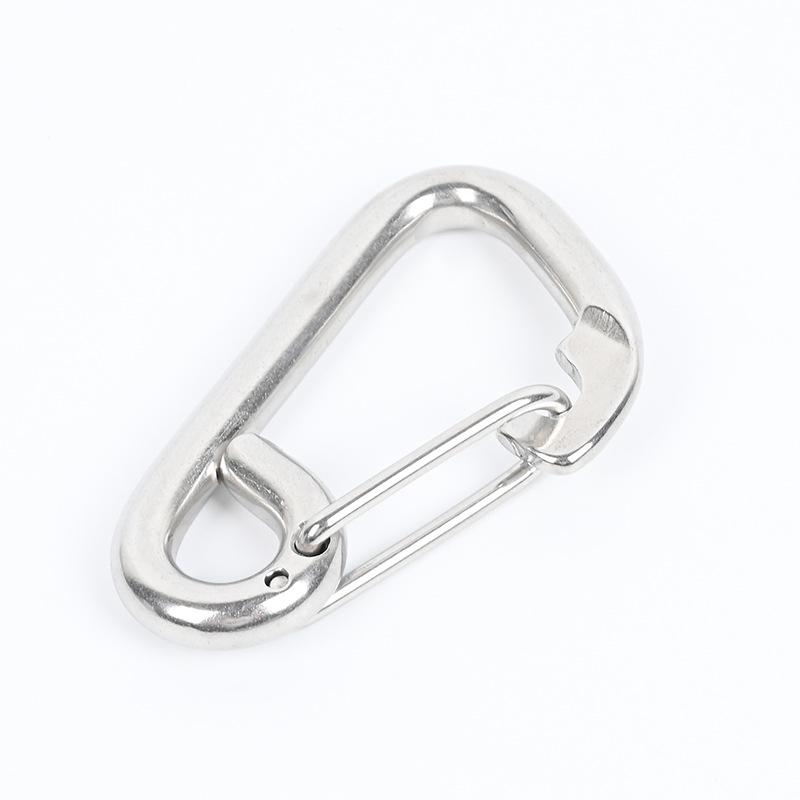 304 Stainless Steel Spring Carabiner Safety Buckle with High Load-Bearing Capacity