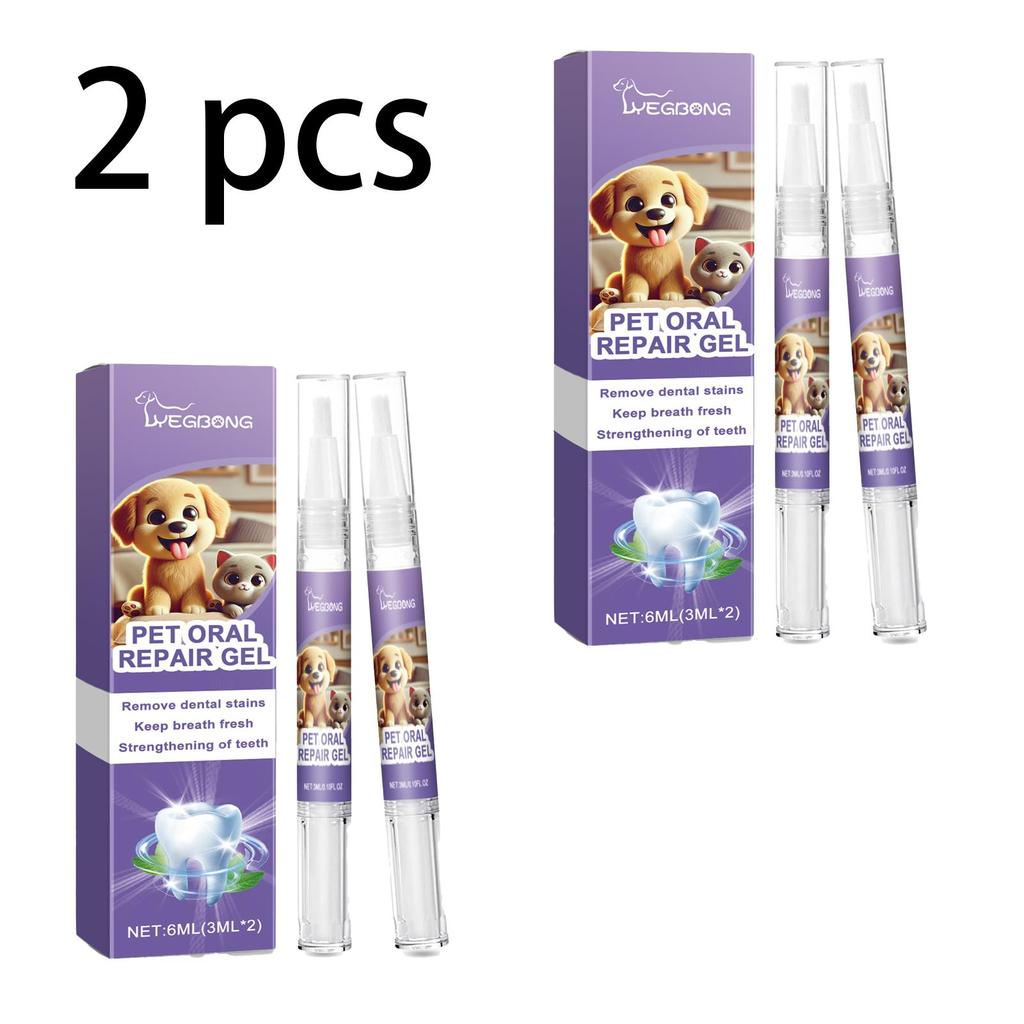 Yegbong Pet Oral Repair Gel, cleans the oral cavity of cats and dogs, freshens breath, promotes pet oral, teeth, and gum health, 6ml