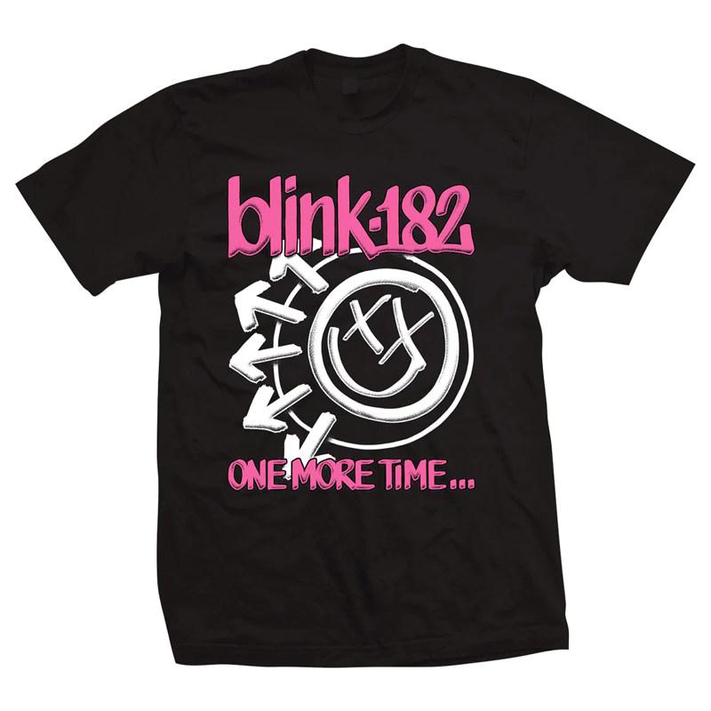 

2026 New Cotton Summer Blink 182 Punk Bands Smiling Face Retro Loose Oversized Trendy Hiphop Rock Tshirt M