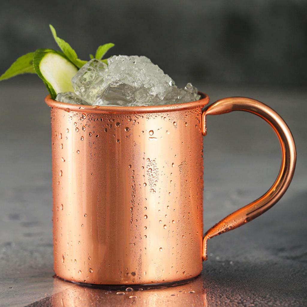 Trinkbecher aus Edelstahl Ergonomischer Griff Cocktailbecher 410 ml Fassungsvermögen Zum Servieren von Heiß- und Kaltgetränken