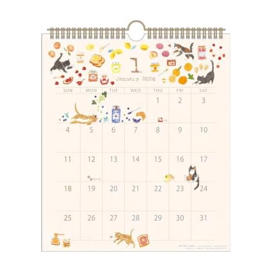 2026 Calendar Sachiko Iwabuchi (30 squares)
