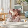 Demon Slayer Mist Breathing Art Anime Plush Pillow Cover Soft Short Plush Cushion Cover For Sofa Bedroom Home Decor Gift