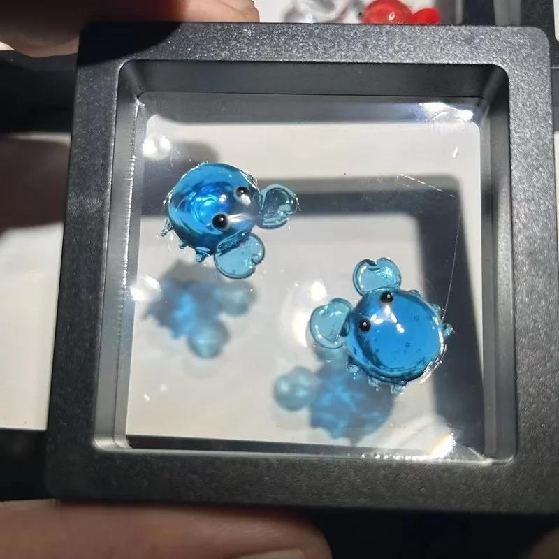 Creative Mini Pocket Goldfish Colored Glaze Transparent Lucky Bag Glass Figurines Handmade Home Decoration Accessories 2025 New