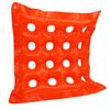 Inflatable Waffle Seat Cushion 16 Hole Breathable Waffle Cushion for Home Office Travel Orange