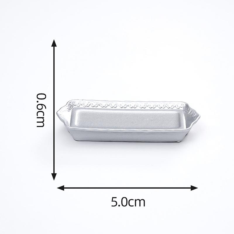 10Pcs Mini Dollhouse Accessory Set – Assorted Dessert Plate Simulations for Kitchen Decor