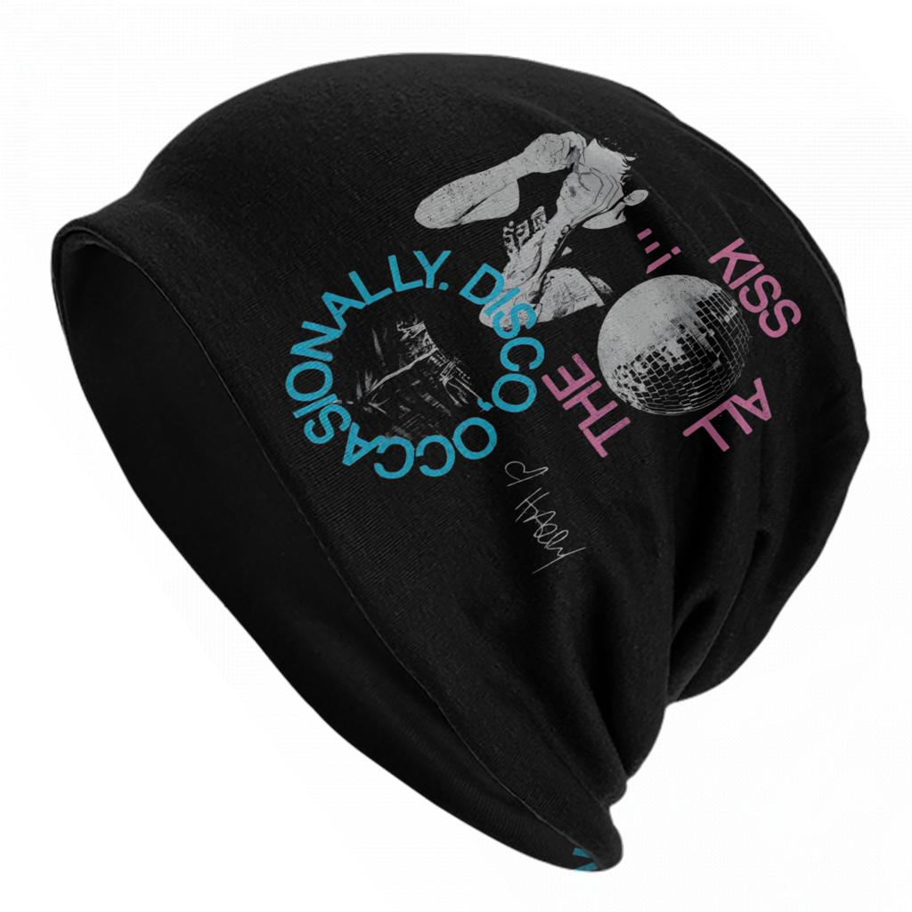 Kiss All The Time  New Album Caps Harrys Music Styles Unisex Women Skullies Beanies Hats Summer Warm Multifunction Bonnet Hat
