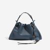 Celebrity-style drawstring tote bag, shoulder handbag, trash bag, women's crossbody large-capacity commuter hobo bag