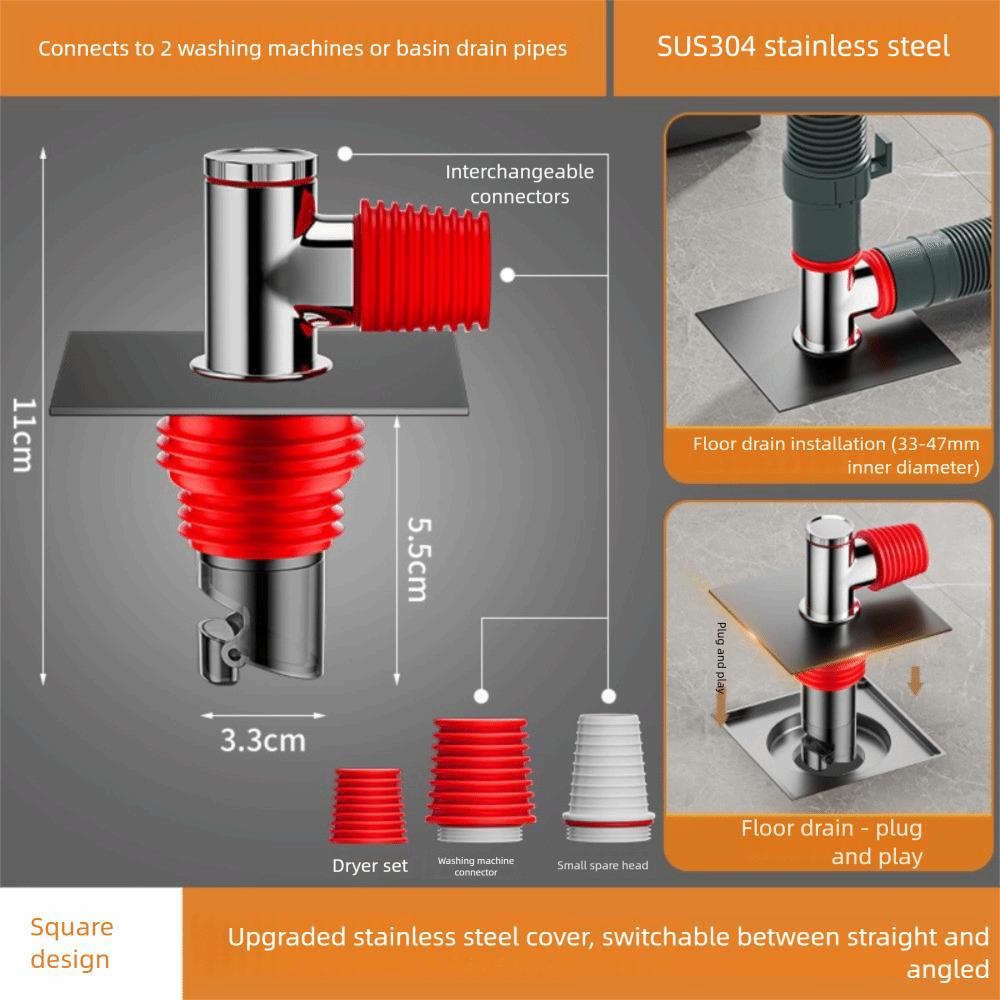 Stainless Steel Floor Drain Cores Efficient Drainage Shower Drain Cover Floor Strainer  Garage
