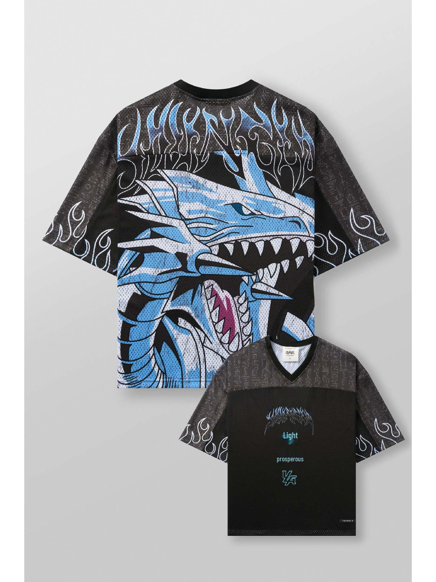 

YOUNGLA Мужская летняя спортивная футболка оверсайз из сетки, быстросохнущая XL