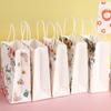 5Pcs/Pack Kraft Paper Bag Printing Portable Gift Bag Holiday Universal Paper Bag Handbag